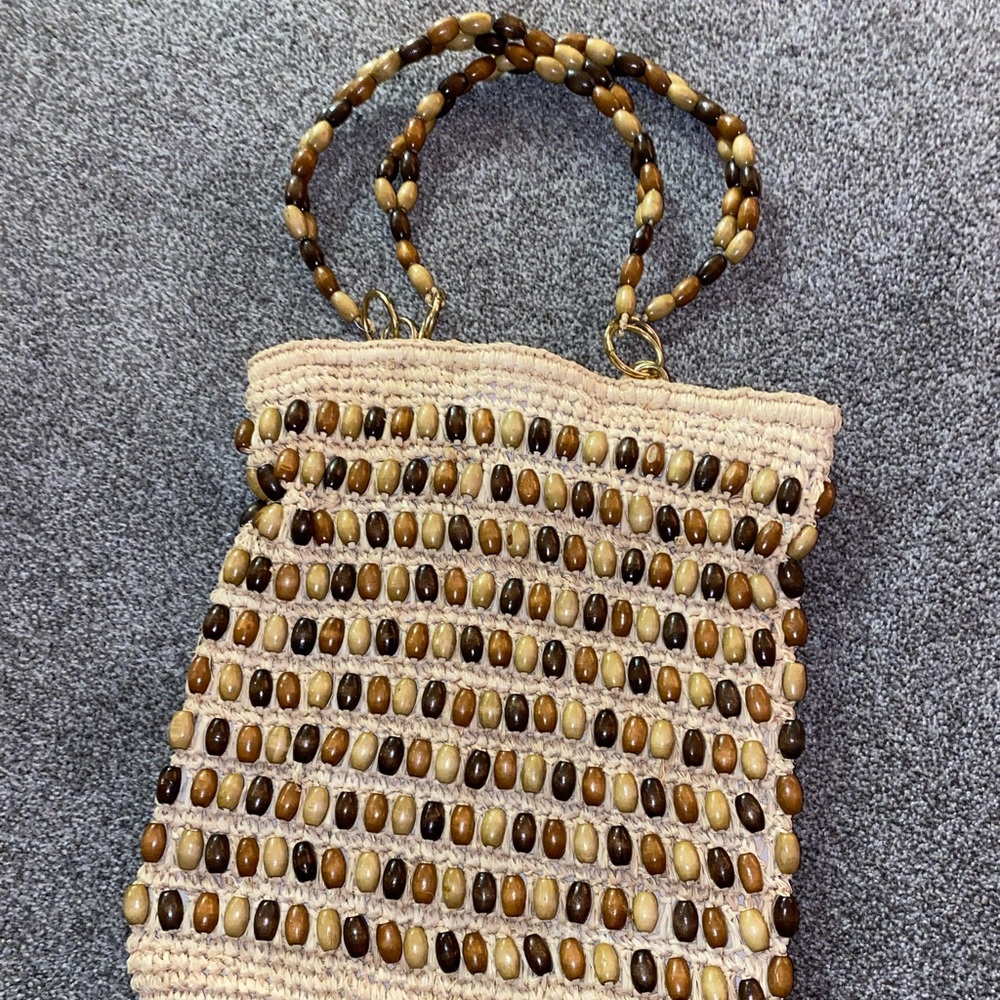 A. Giannetti Woven Purse with Beads